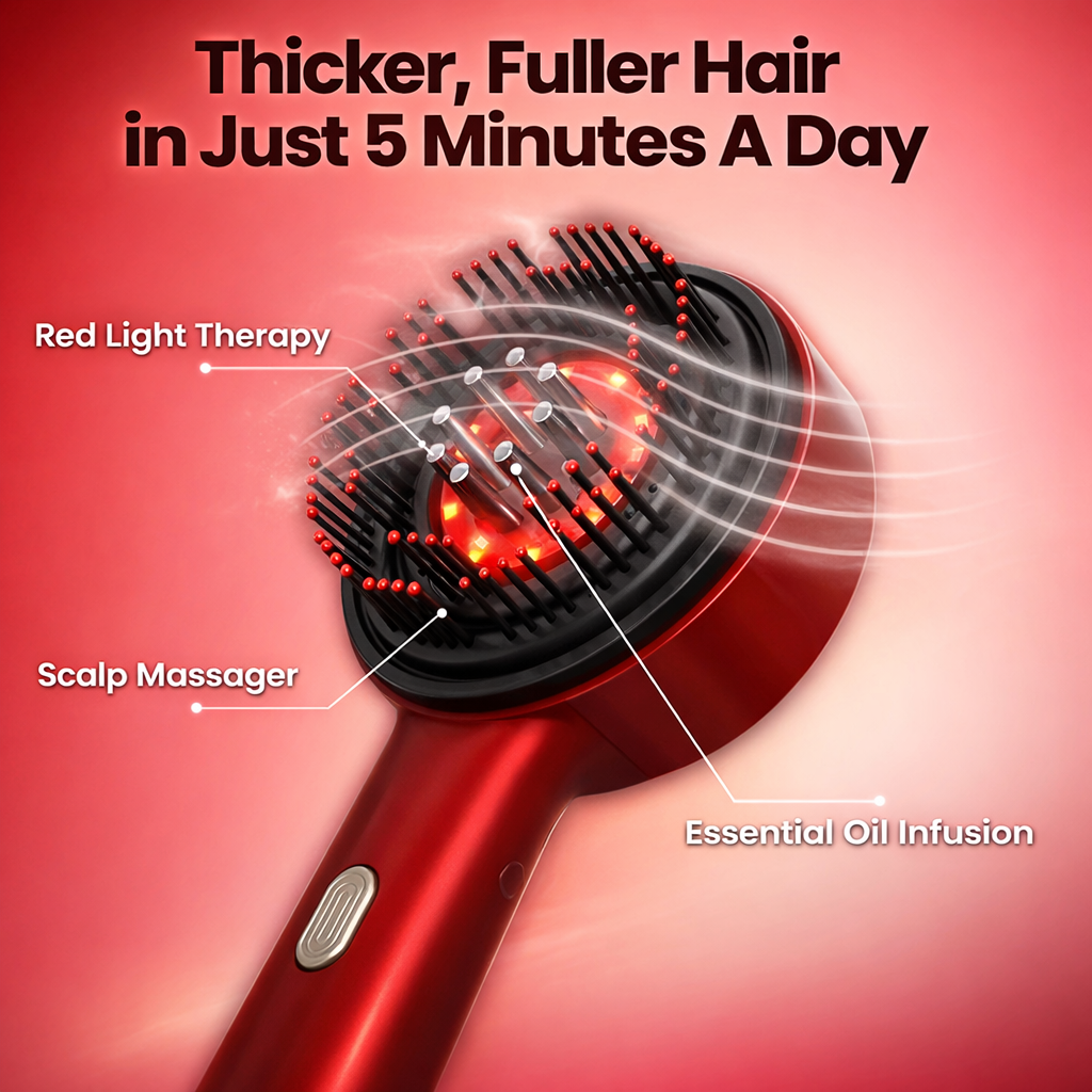 LuminaGlow (Electric Hair Growth Red Light Comb Massage)